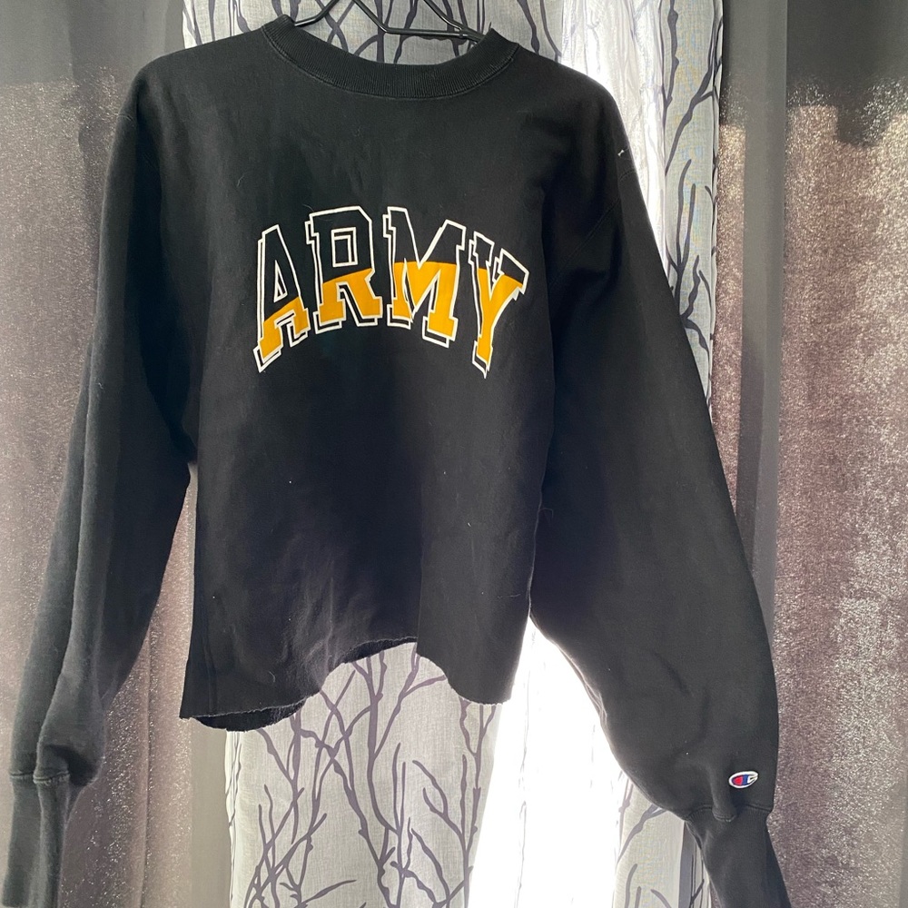 Xx-large army cropped crew neck